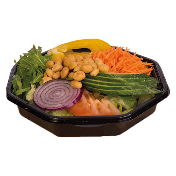 Salad with feta, olives and falafel