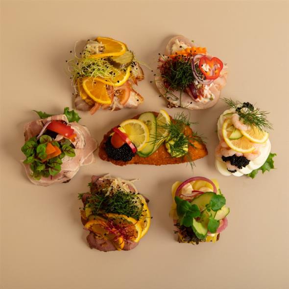 Open faced sandwich - minimum 10 pieces