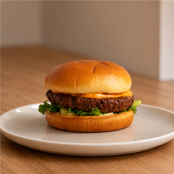 Burger with a patty made from gastrokalv
