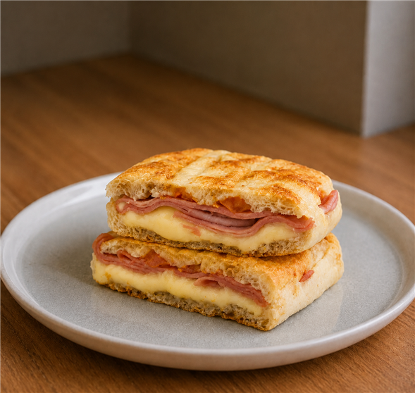 Panini with Ham and Cheese