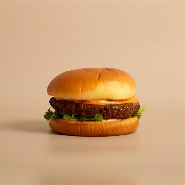 Burger with a patty made from gastrokalv.